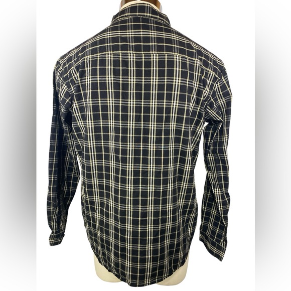 Columbia Sportswear Black and White Plaid Long Sleeve BU Shirt Men’s Large - Picture 2 of 4